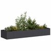 vidaXL Vaso/floreira 280x80x40 cm a&ccedil;o preto