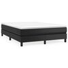 vidaXL Estrutura de cama com molas 140x200 cm couro artificial preto