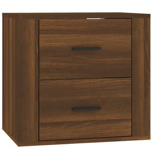 vidaXL Mesa de cabeceira de parede 50x36x47 cm carvalho castanho