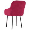 vidaXL Cadeiras de jantar 2 pcs veludo vermelho tinto