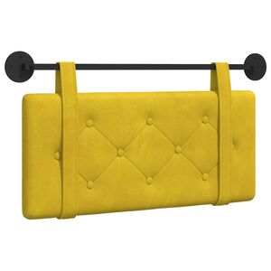 vidaXL Cabeceira suspensa Amarelo Veludo