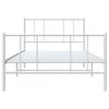 vidaXL Estrutura de cama com cabeceira e p&eacute;s 80x200 cm metal branco