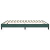 vidaXL Estrutura de cama sem colch&atilde;o 180x210 cm veludo verde-escuro
