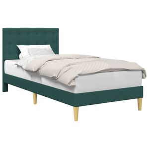 vidaXL Estrutura da Cama Verde-Escuro 100 x 200 cm Tecido