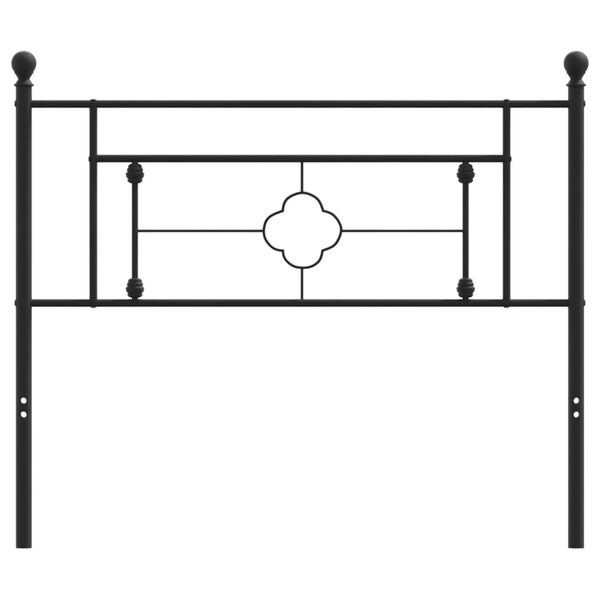 vidaXL Cabeceira de cama 107 cm metal preto