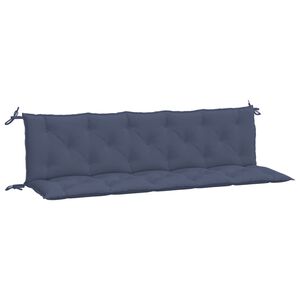 vidaXL Almofad&otilde;es banco jardim 2 pcs 180x50x7cm oxford azul-marinho