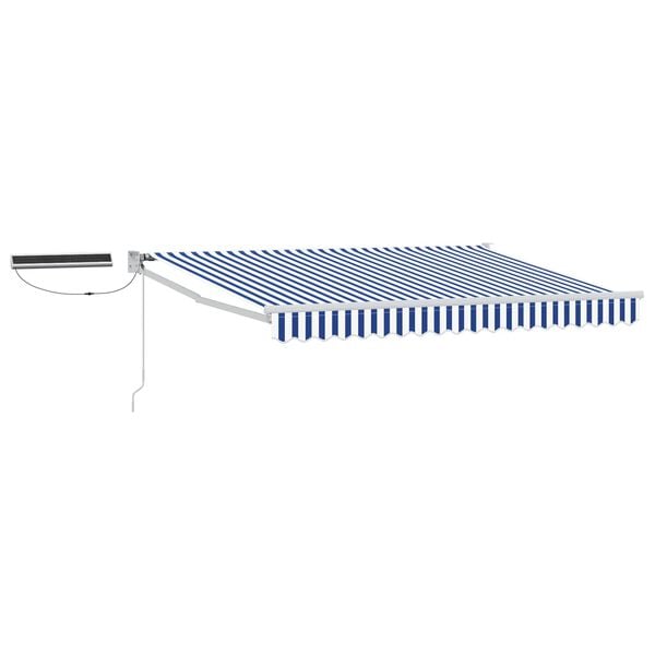 vidaXL Toldo Retr&aacute;til El&eacute;trico Azul e Branco 2,5 x 2 m