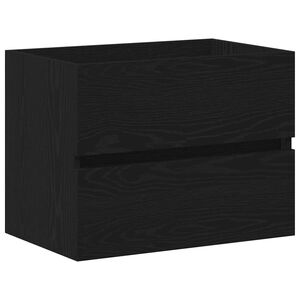 vidaXL Arm&aacute;rio para Pia de Banheiro Carvalho Preto 60 x 38,5 x 45 cm