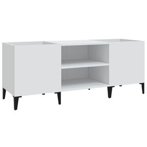 vidaXL Arm&aacute;rio para discos 121x38x48 cm derivados de madeira branco