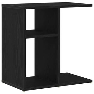 vidaXL Mesa Lateral Carvalho Preto 50 x 30 x 50 cm