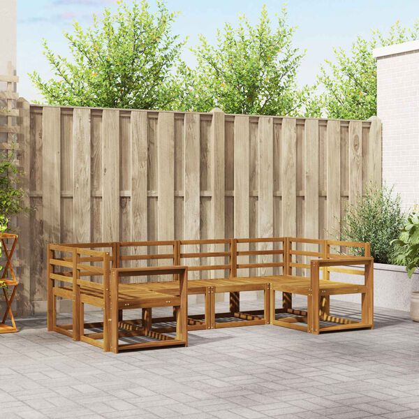 vidaXL Conjunto de Sof&aacute;s para Exterior 6 pcs Natural