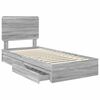 vidaXL Cama com Armazenamento com cabeceira Cinza Sonoma 100 x 200 cm