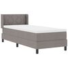 vidaXL Cama box spring com colch&atilde;o Cinzento-acastanhado 80 x 200 cm
