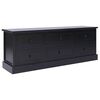 vidaXL M&oacute;vel de TV 108x30x40 cm madeira paulownia maci&ccedil;a preto