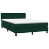 vidaXL Cama box spring c/ colch&atilde;o e LED 160x220 cm veludo verde-escuro
