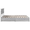 vidaXL Cama com Armazenamento com cabeceira Cinza Sonoma 150 x 200 cm