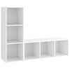vidaXL M&oacute;veis de TV 2 pcs 107x35x37 cm contraplacado branco