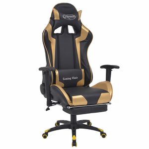 vidaXL Cadeira Gamer Ouro 70 x 71 x 136 cm Couro Artificial