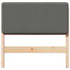 vidaXL Cabeceira estofada com cabeceira Marrom e Cinza Claro 100 cm