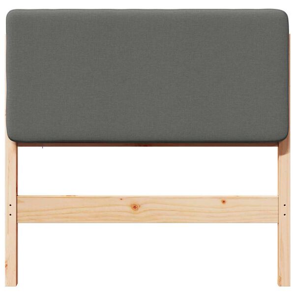 vidaXL Cabeceira estofada com cabeceira Marrom e Cinza Claro 100 cm