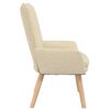 vidaXL poltrona Creme 63 x 67 x 94 cm Tecido e contraplacado