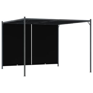 vidaXL P&eacute;rgola de jardim com teto retr&aacute;til 3x3 m antracite