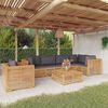 vidaXL 7 pcs conjunto lounge jardim c/ almofad&otilde;es madeira teca maci&ccedil;a