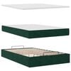 vidaXL Cama otomana com colch&atilde;o 120x190 cm veludo verde-escuro