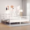 vidaXL Estrutura cama Super King Size c/ cabeceira madeira branco