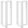 vidaXL P&eacute;s de mesa de bar em forma de T, 2 pe&ccedil;as, branco, 50x35x(90-91) cm, a&ccedil;o