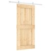 vidaXL Porta Deslizante Natural e Branco 95 x 210 cm