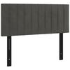vidaXL Cabeceira de cama veludo 100x5x78/88 cm cinzento-escuro