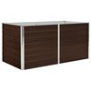 vidaXL Canteiro de jardim elevado 160x80x77cm a&ccedil;o galvanizado castanho