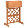 vidaXL Vaso com treli&ccedil;a para jardim 45x30x74 cm abeto maci&ccedil;o laranja