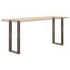 vidaXL Pés de mesa de console em forma de U, 2 peças, aço natural, 38 x (72-73) cm, aço