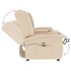 vidaXL Poltrona massagem 2 assentos reclinável c/ suporte copo creme