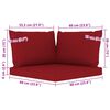 vidaXL 11 pcs conjunto lounge p/ jardim c/ almofad&otilde;es vermelho tinto