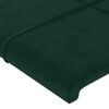vidaXL Estrutura de cama c/ cabeceira 180x200 cm veludo verde-escuro