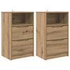 vidaXL Mesas de cabeceira 2 unid. Carvalho Artesanal 40 x 30 x 467 cm