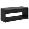 vidaXL Banco de Hall com almofada Carvalho Preto 103 x 38 x 45 cm