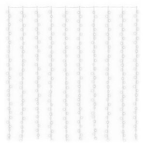 vidaXL Cortina ilumina&ccedil;&atilde;o 300 luzes LED 3x3 m 8 fun&ccedil;&otilde;es branco frio