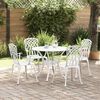 vidaXL Conjunto de Jantar para Jardim 5 pcs Branco Alum&iacute;nio