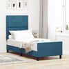 vidaXL Cama Box com cabeceira Azul Escuro 80 x 200 cm Veludo