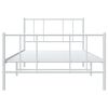 vidaXL Estrutura de cama com cabeceira e p&eacute;s 80x200 cm metal branco