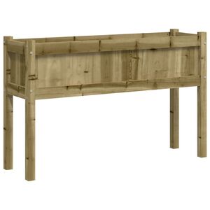 vidaXL Vaso/floreira de jardim c/ pernas 110x31x70 cm pinho impregnado