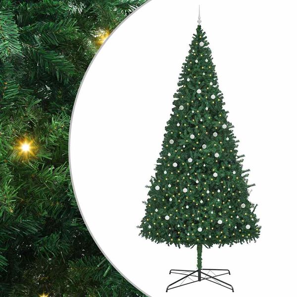 vidaXL &Aacute;rvore de Natal com luzes decorativas de corda Verde 400 cm PVC