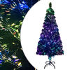 vidaXL &Aacute;rvore de Natal artificial com suporte 210 cm fibra &oacute;tica verde