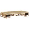 vidaXL Conjunto de Sof&aacute;s para Exterior 10 unid. Natural e Bege