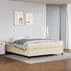 vidaXL Estrutura de cama com molas 180x200 cm couro artificial cor creme