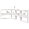 vidaXL Estante cabeceira forma de L 90 cm madeira pinho maci&ccedil;a branco